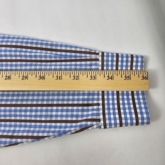 Peter Millar Shirt Mens XXL Blue Check Designer American Preppy Casual Timeless - Picture 9 of 9